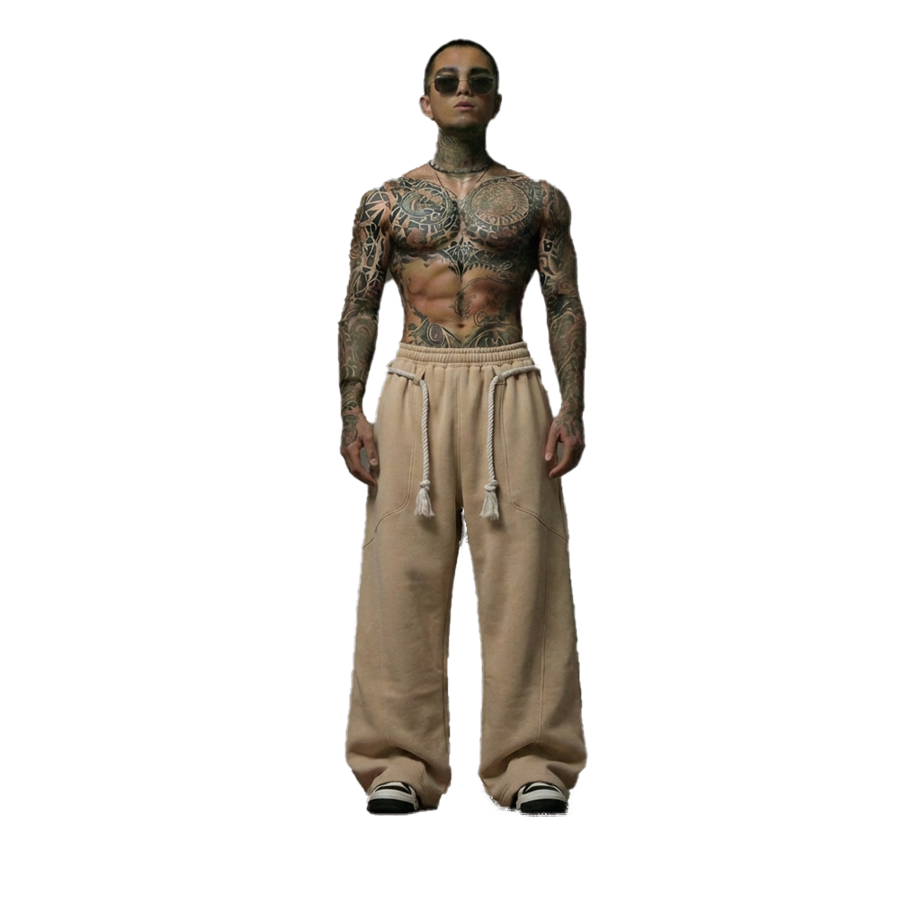TOJI Rope Unisex Straight Fit Baggy Pants