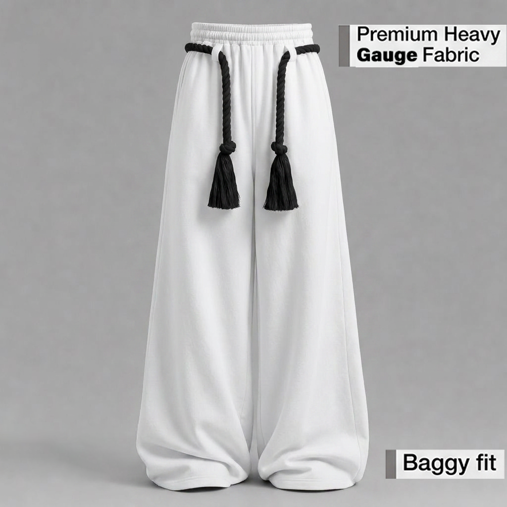 TOJI Rope Unisex Straight Fit Baggy Pants