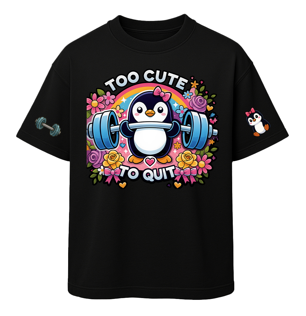 ๐ง Too Cute to Quit Oversized Tshirt