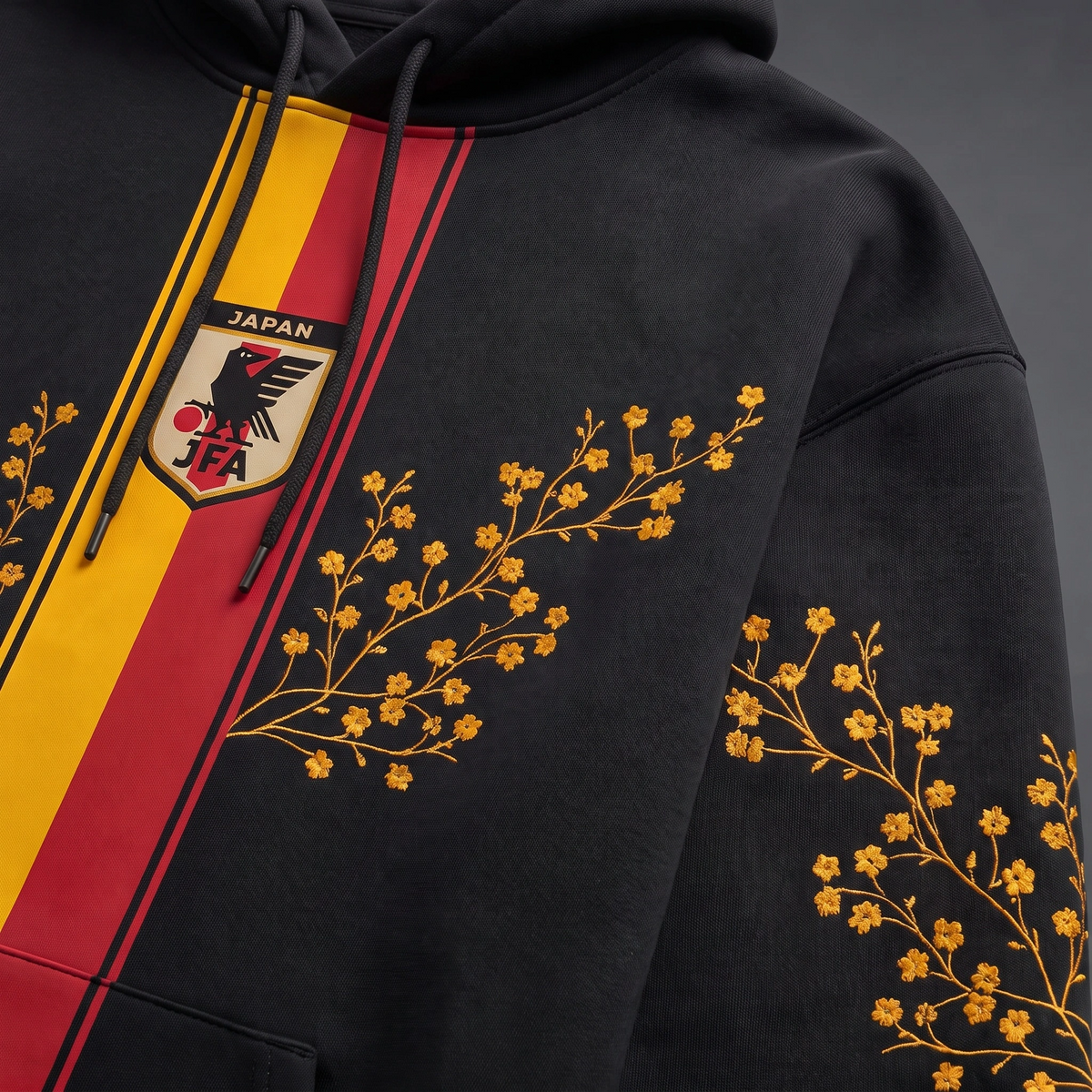Japan 3D Puff Print Heavy Fleece Hoodie