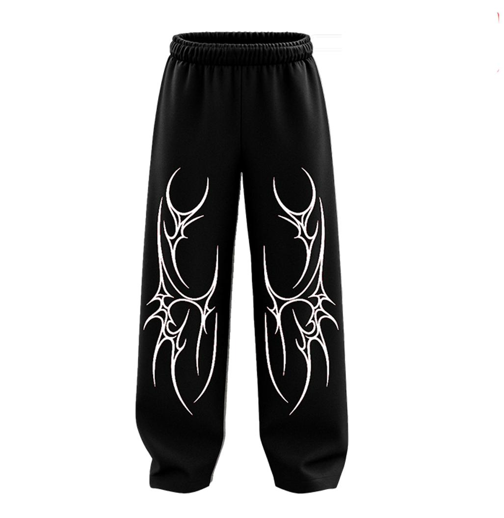 Biohazard Blossom Unisex Straight Fit Baggy Pants