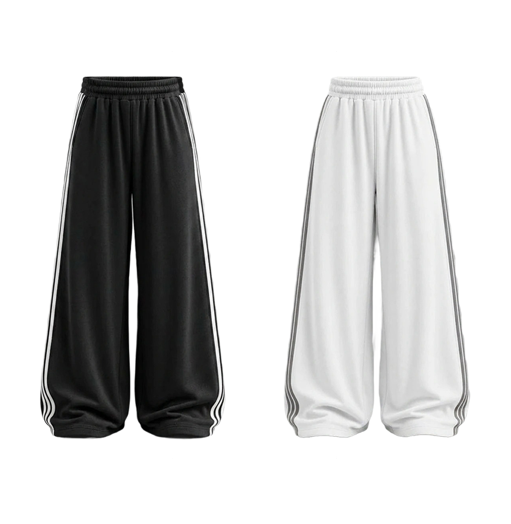 Tracer White + Black Premium Baggy Pants Combo