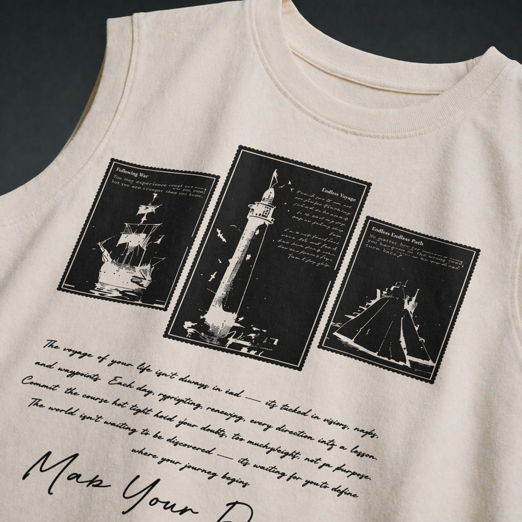 Map Your Destiny White Gym Vest