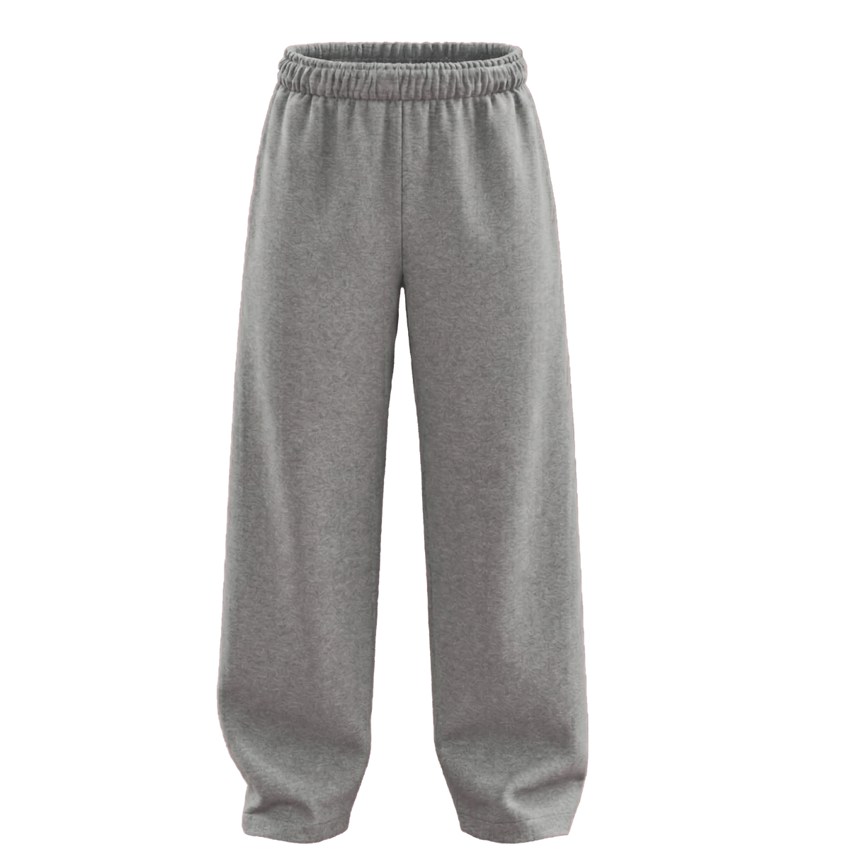 Basic Grey Unisex Straight Fit Baggy Pants
