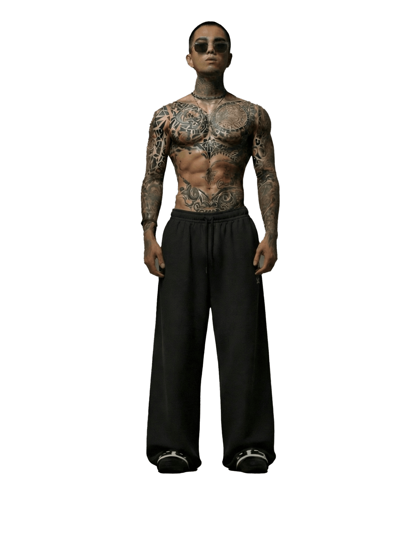 Basic Pure Unisex Straight Fit Baggy Pants