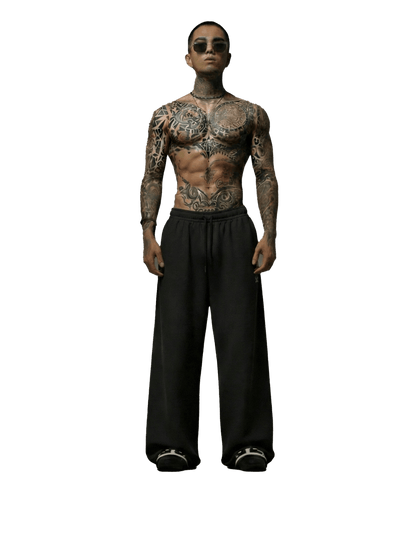 Basic Pure Unisex Straight Fit Baggy Pants