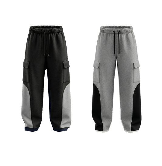 Panelled Cargo GREY + BLACK Bundle