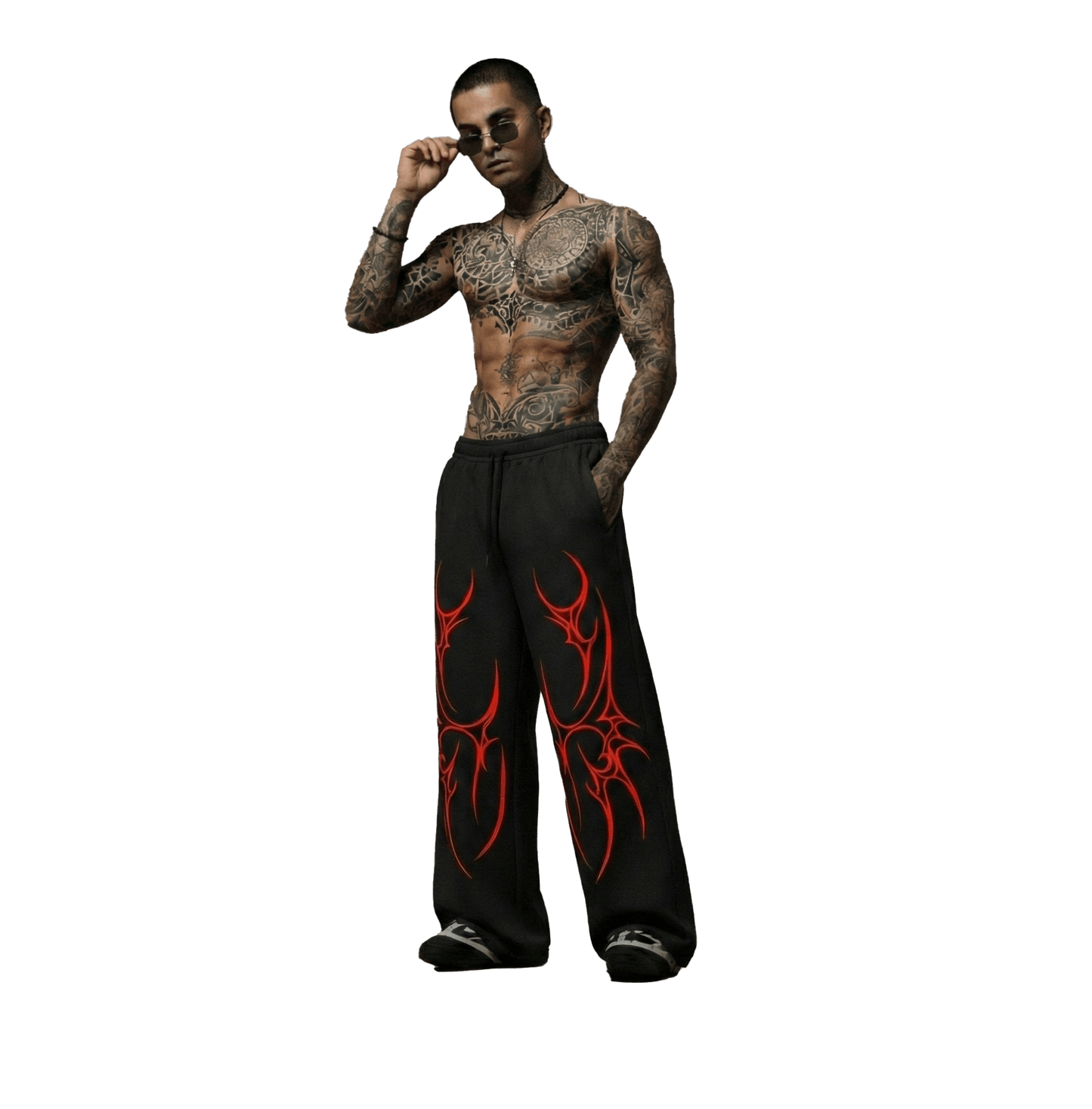 Hell's Blossom Unisex Straight Fit Baggy Pants