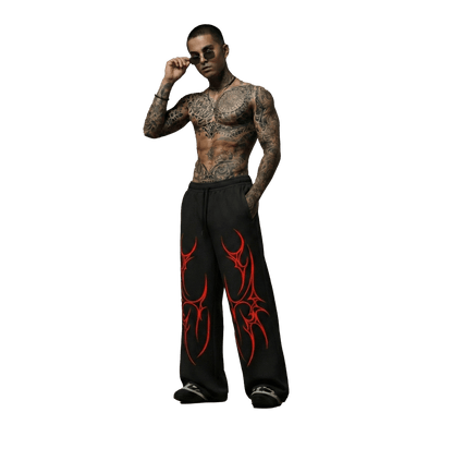 Hell's Blossom Unisex Straight Fit Baggy Pants