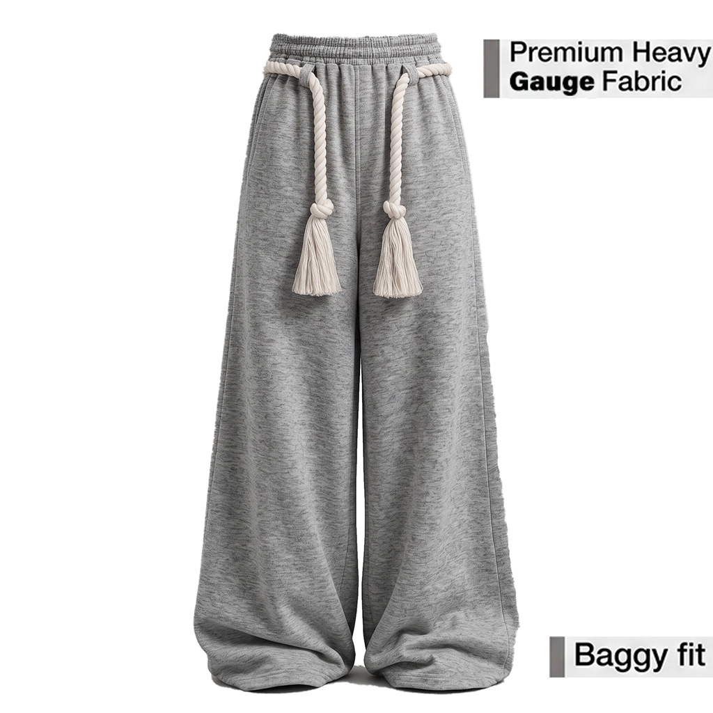 TOJI Rope Unisex Straight Fit Baggy Pants