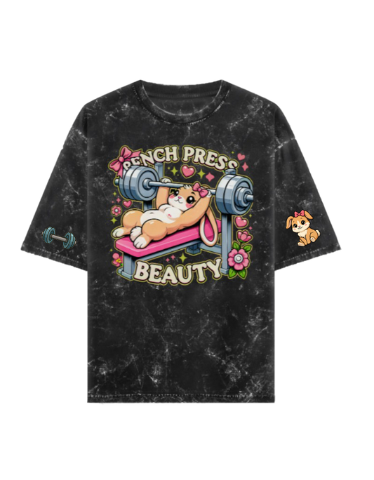 🐰 Bench Press Oversized Acid Washed Tshirt