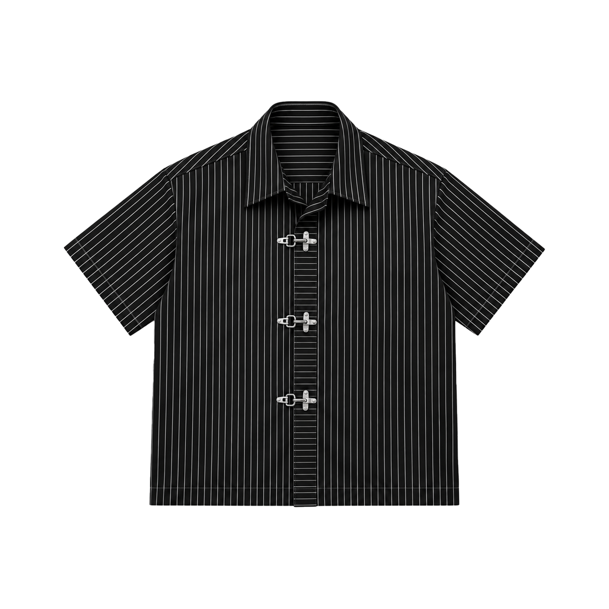 Fireman Clasp Box Fit Shirt Black