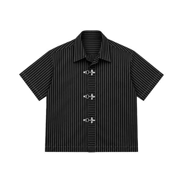 Fireman Clasp Box Fit Shirt Black