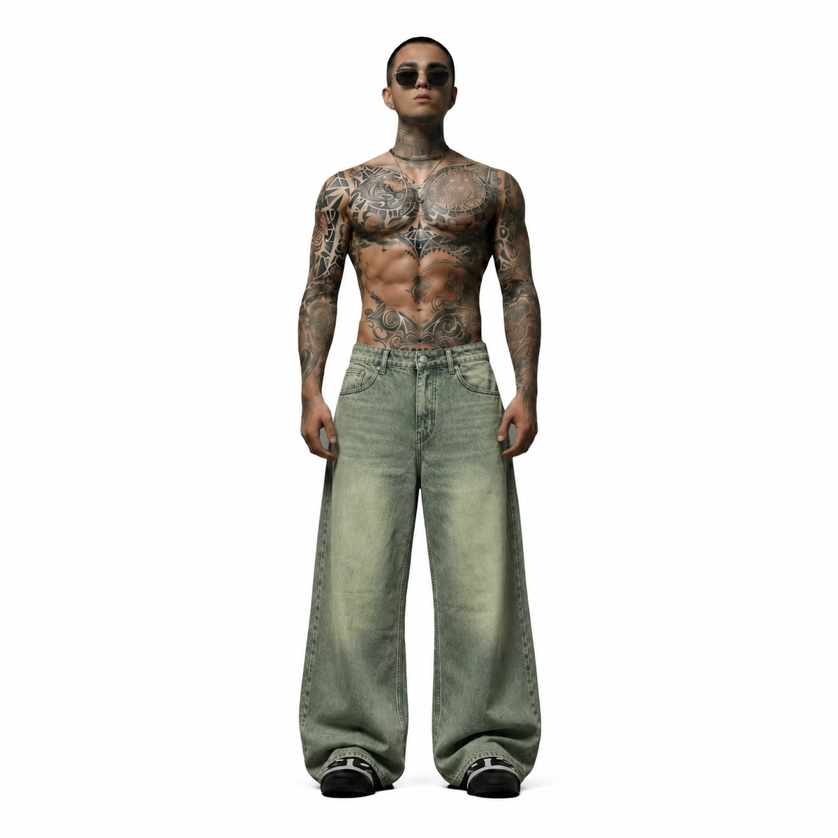 Matcha Baggy Jeans