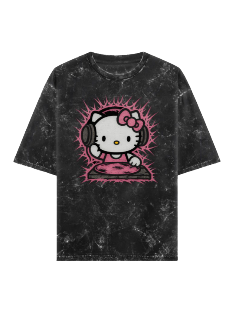 Rave Slayer Acid Washed Oversized Tee