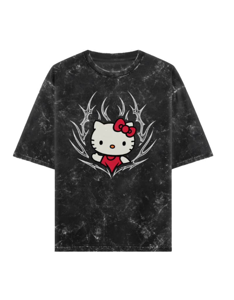 Grunge Guardian Acid Washed Oversized Tee