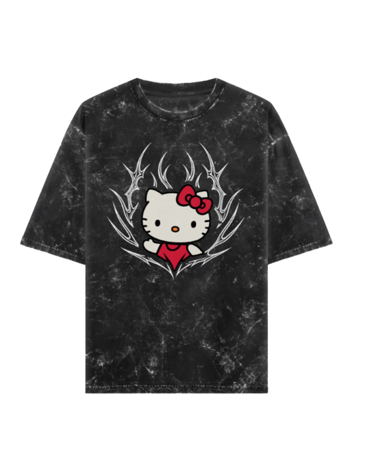 Grunge Guardian Acid Washed Oversized Tee