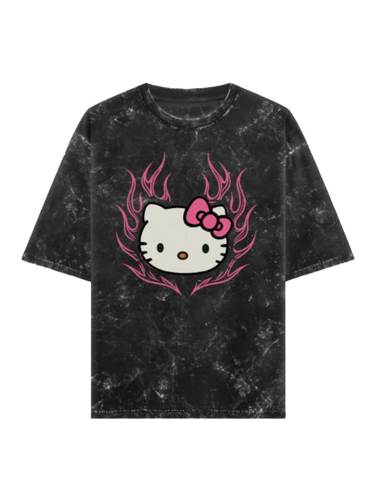 Burn Baby Burn Acid Washed Oversized Tee