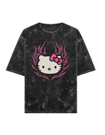 Burn Baby Burn Acid Washed Oversized Tee