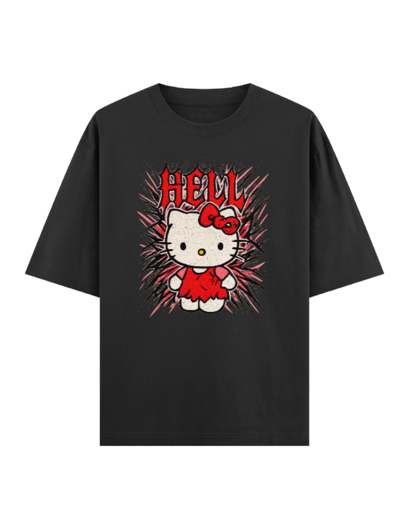 Hell-O Kitty Oversized T-Shirt