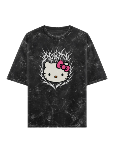 Grunge Guardian Acid Washed Oversized Tee