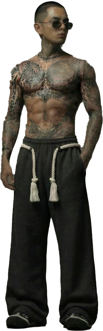 TOJI Rope Unisex Straight Fit Baggy Pants