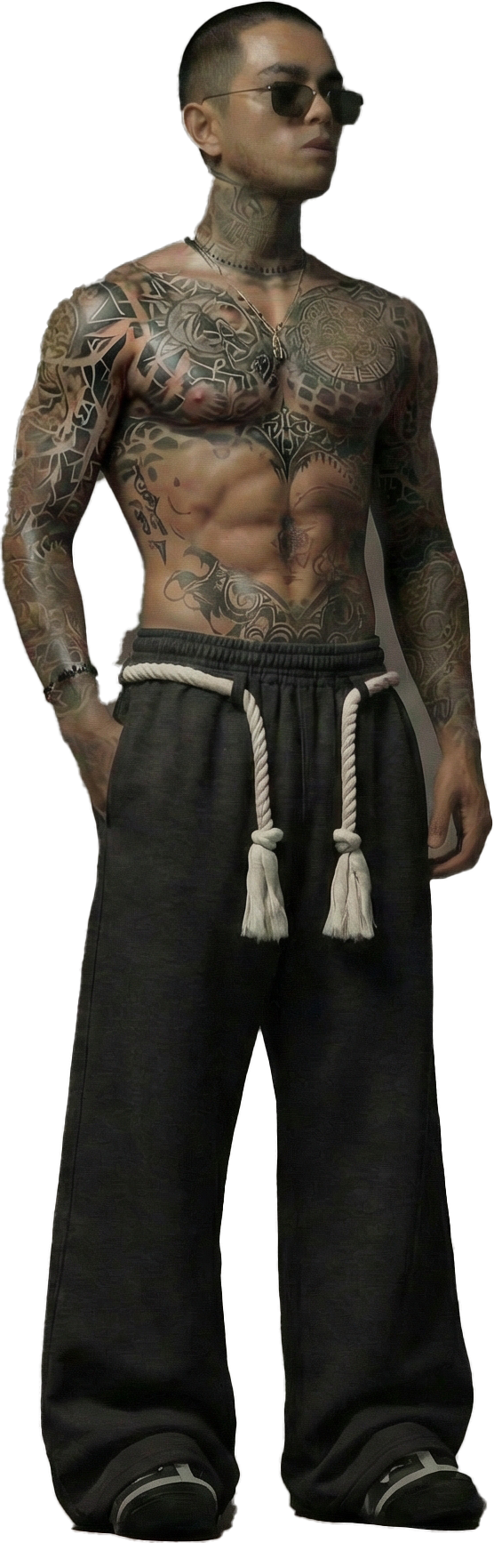 TOJI Rope Unisex Straight Fit Baggy Pants