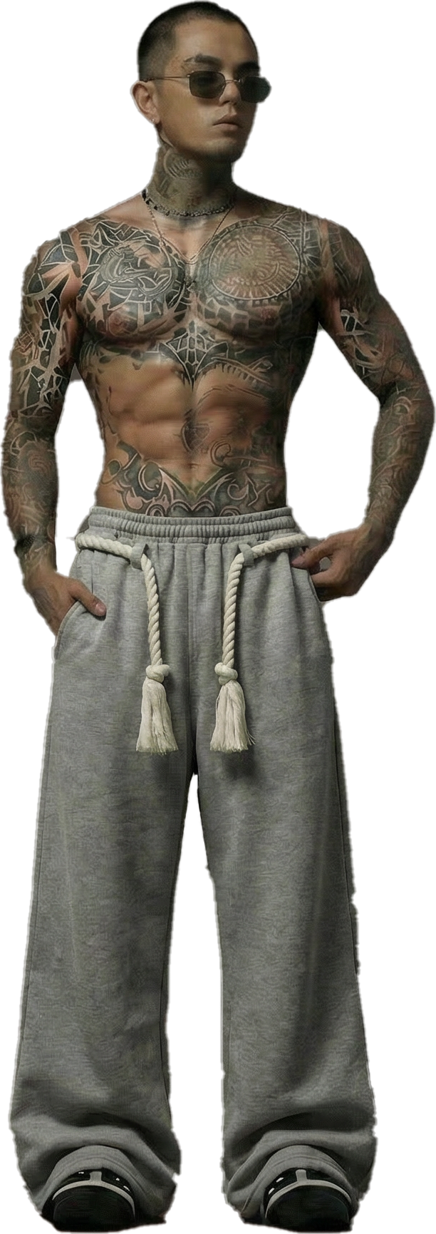 TOJI Rope Unisex Straight Fit Baggy Pants