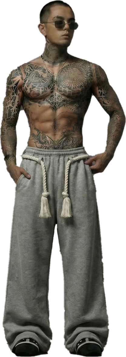 TOJI Rope Unisex Straight Fit Baggy Pants