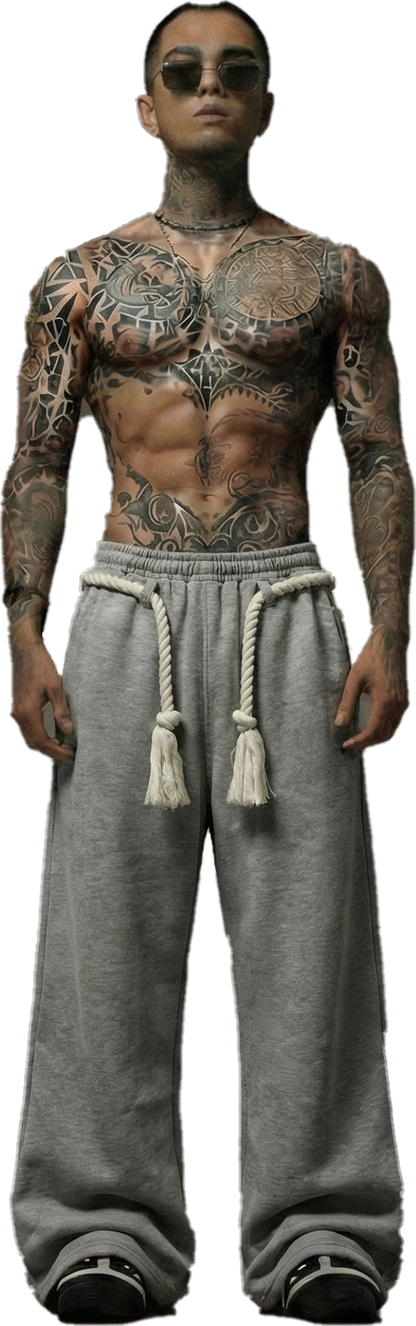 TOJI Rope Unisex Straight Fit Baggy Pants