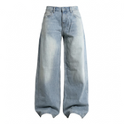 Ice Wash Wide Baggy Jeans