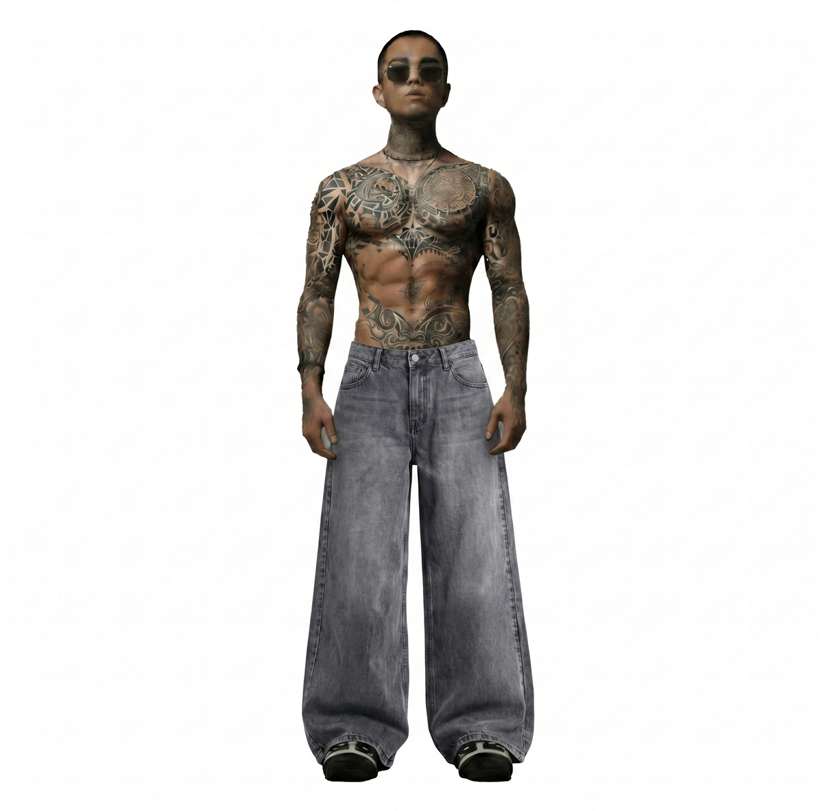 Crypt Fade Wide Baggy Jeans