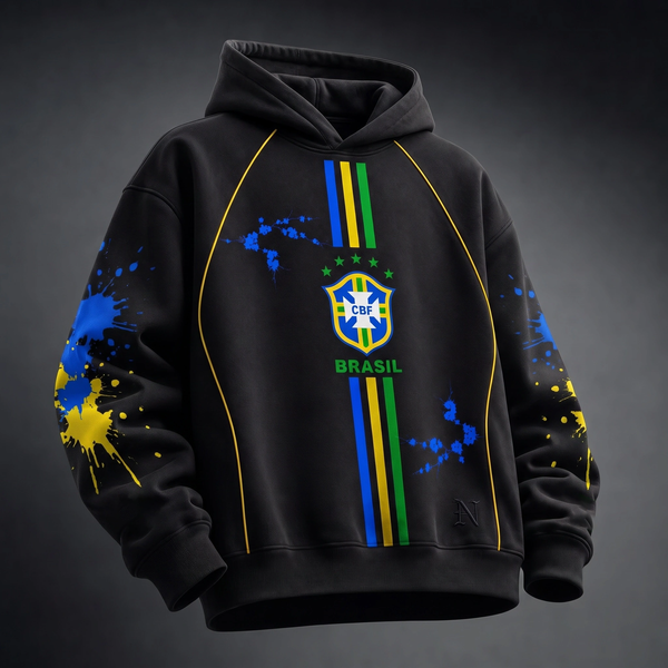 Brazil 3D Heavy Cotton Fleece Hoodie
