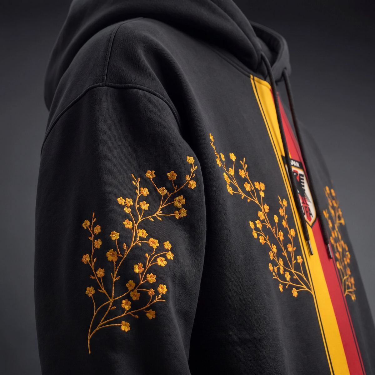 Japan 3D Puff Print Heavy Fleece Hoodie