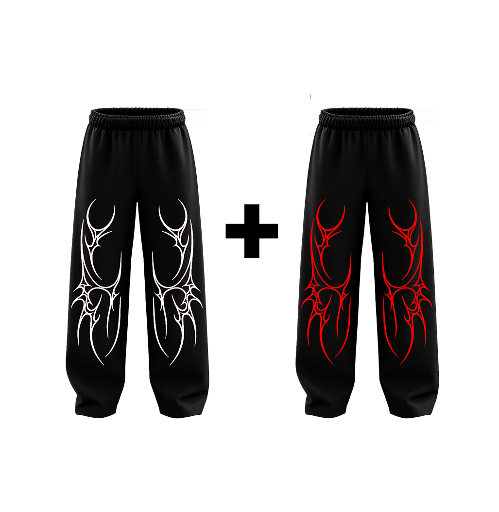 Hell's Blossom Unisex Straight Fit Baggy Pants