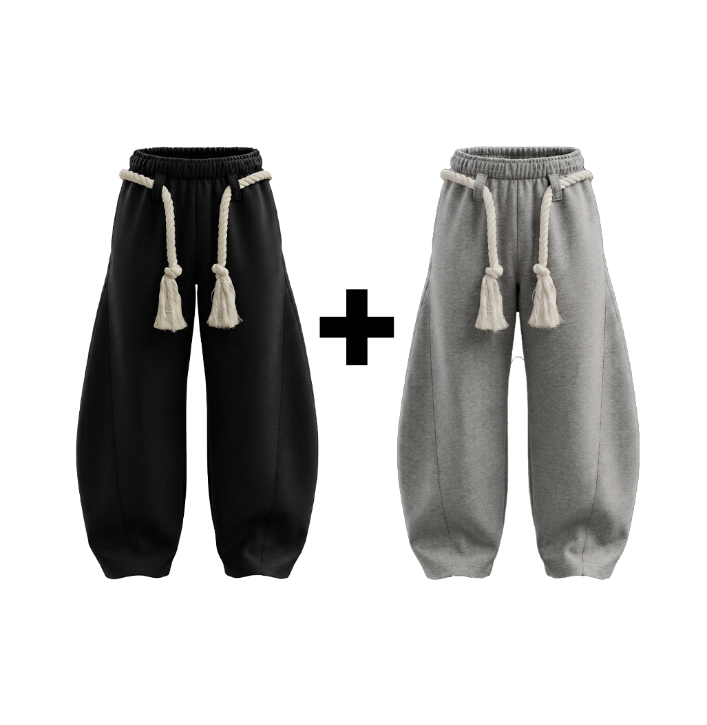 TOGI Rope Grey + Black Balloon Supper Baggy Pants