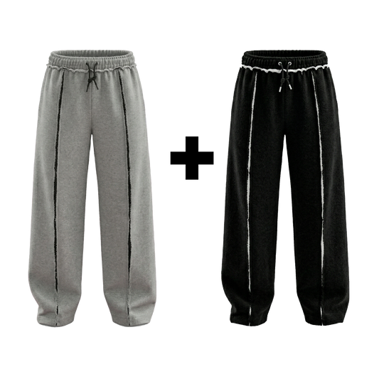 Distressed Boxer Pants Grey + Black Bundle