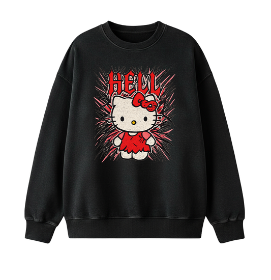 HELL-O Kitty Premium Oversized Heavyweight Sweatshirt