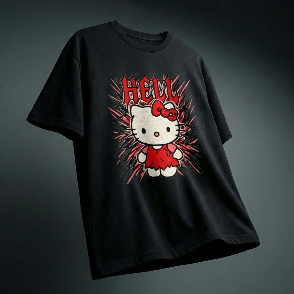Hell-O Kitty Oversized T-Shirt