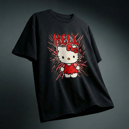 Hell-O Kitty Oversized T-Shirt