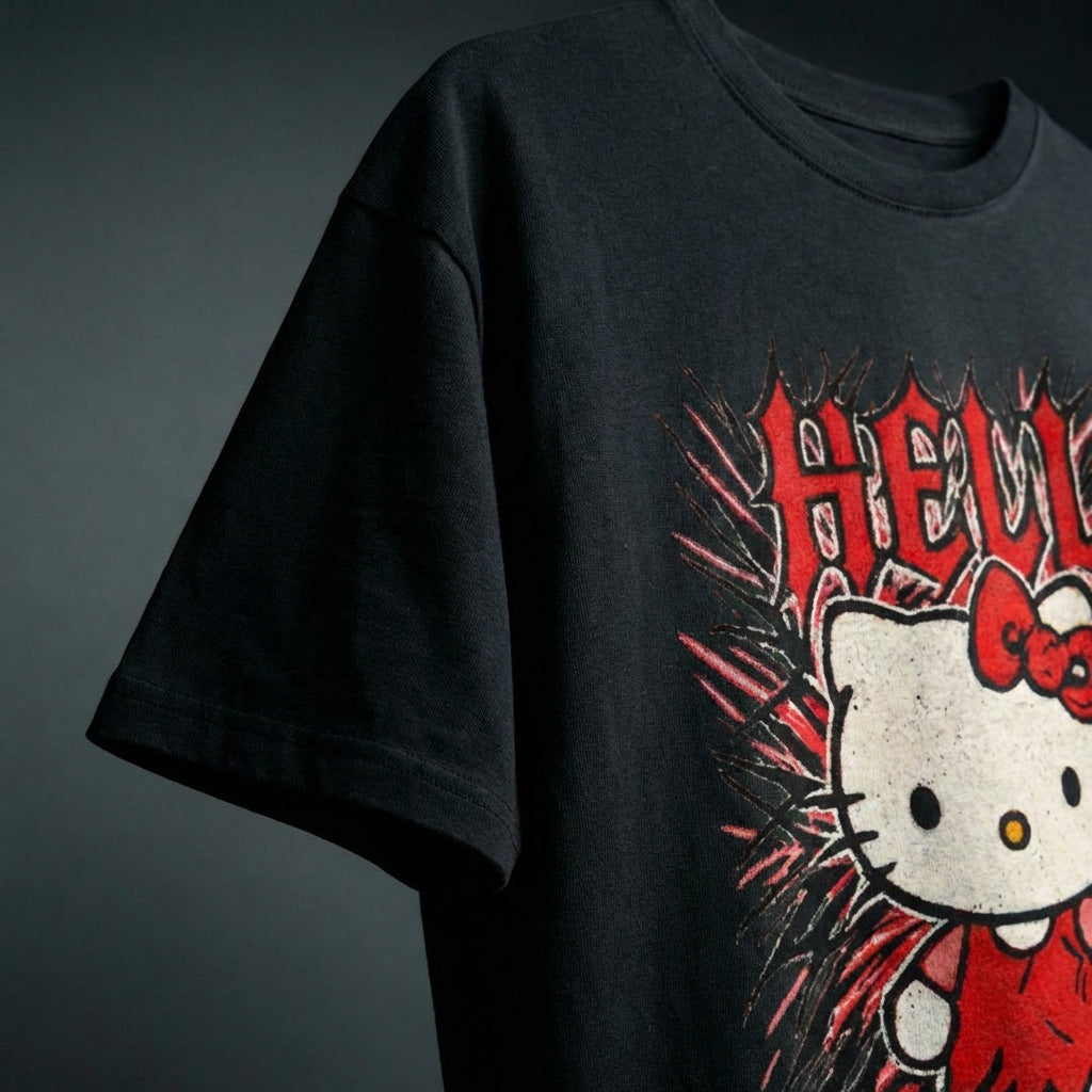 Hell-O Kitty Oversized T-Shirt