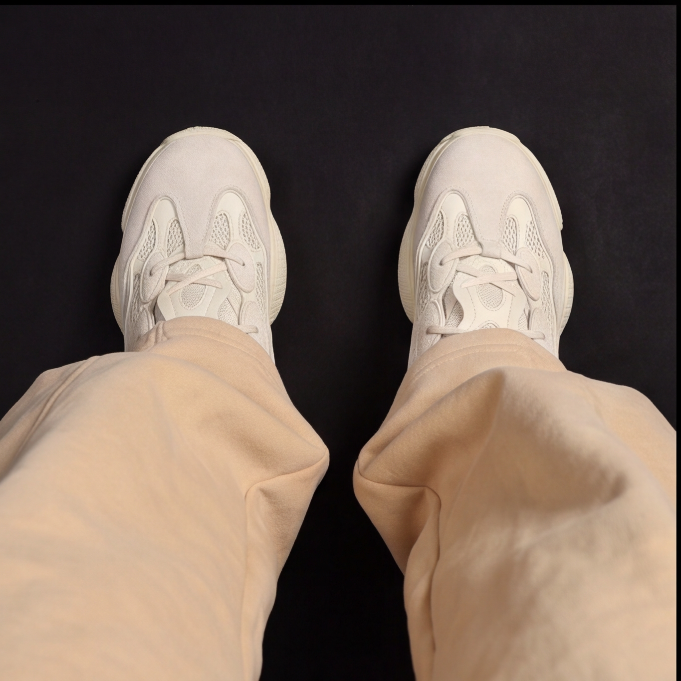 BEIGE TOJI Rope Unisex Barrel Fit Baggy Pants