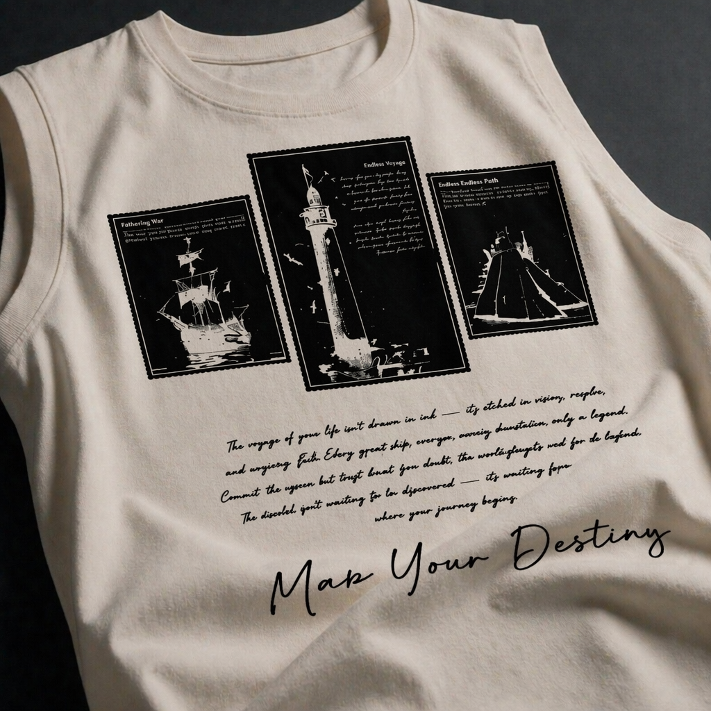 Map Your Destiny White Gym Vest