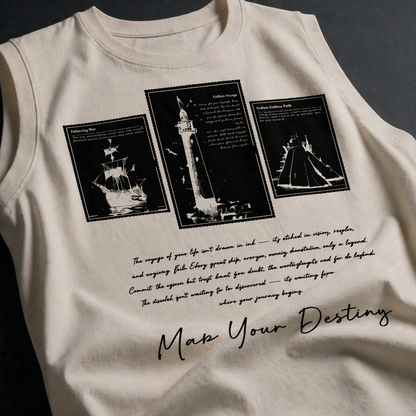 Map Your Destiny White Gym Vest