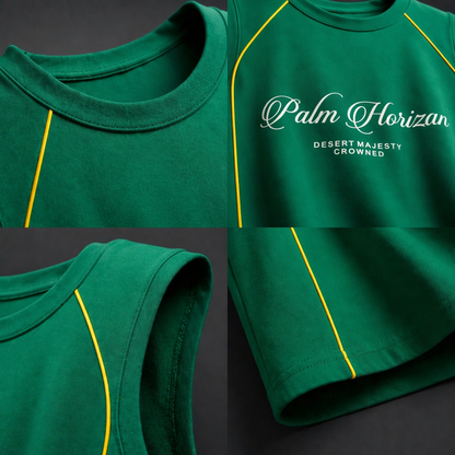 Palm Horizon White Gym Vest