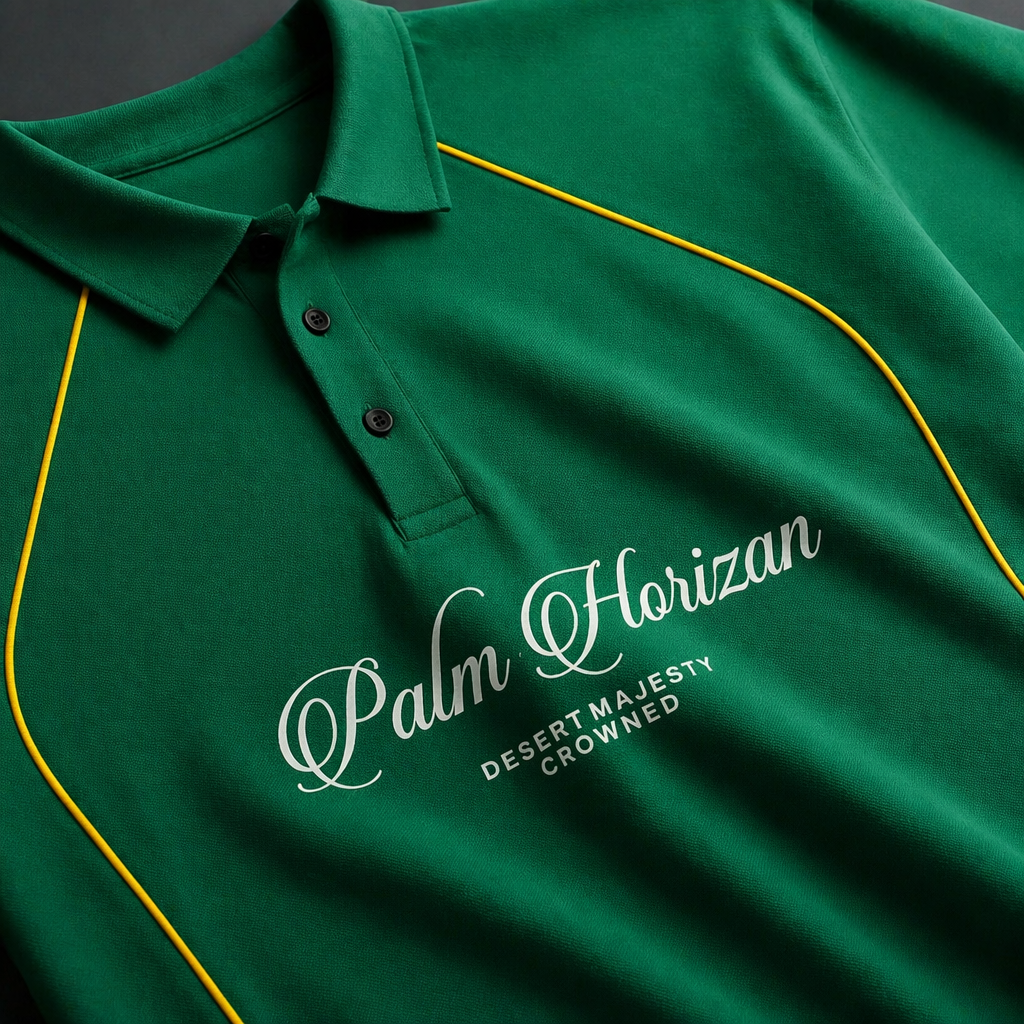 Palm Horizon Oversized Premium Polo