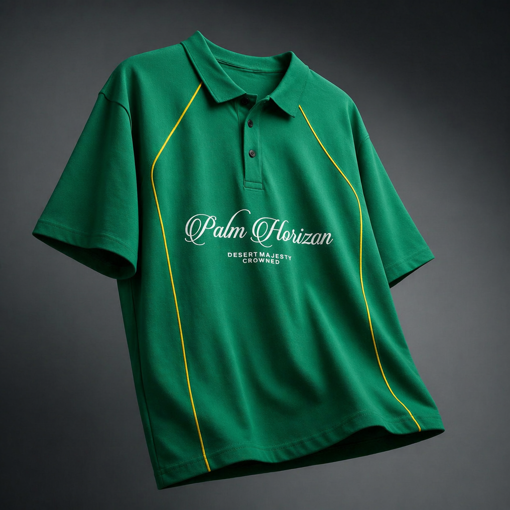 Palm Horizon Oversized Premium Polo