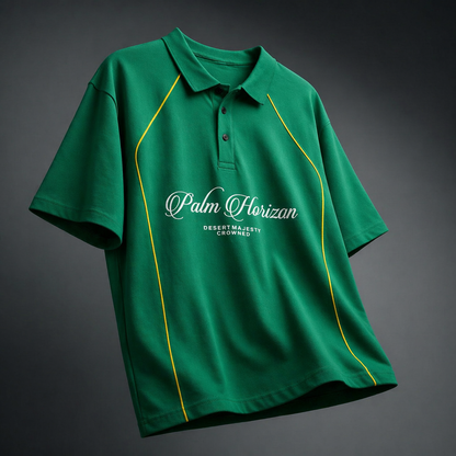 Palm Horizon Oversized Premium Polo