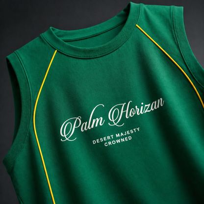 Palm Horizon White Gym Vest