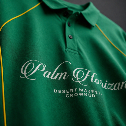 Palm Horizon Oversized Premium Polo